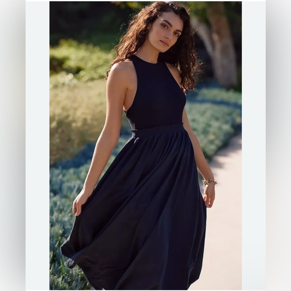 EUC Anthropologie x Daily Practice Jump-high Cutout Dress In Black